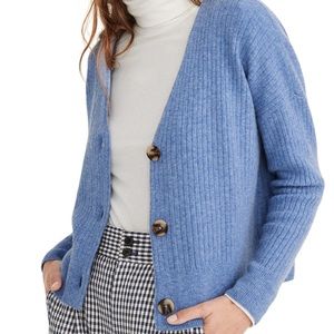Madewell Cameron Ribbed Cardigan Sweater in Coziest Yarn
